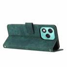 For Honor 400 Lite Skin Feel Stripe Pattern Leather Phone Case with Lanyard(Green) - 3