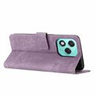 For Honor 400 Lite Skin Feel Stripe Pattern Leather Phone Case with Lanyard(Purple) - 3