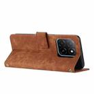 For Honor X6c 4G Skin Feel Stripe Pattern Leather Phone Case with Lanyard(Brown) - 3