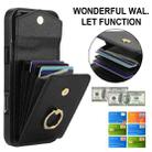 For iPhone 16 Pro Max Ring Holder RFID Card Slot Phone Case(Black) - 2