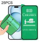 For iPhone 15 Pro 25pcs 9D Full Screen Full Glue Ceramic Film - 1