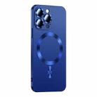 For iPhone 15 Pro Liquid Lens Protector Magsafe Phone Case(Navy Blue) - 1