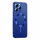 For iPhone 15 Pro Max Liquid Lens Protector Magsafe Phone Case(Navy Blue) - 1