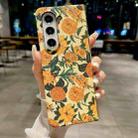 For Samsung Galaxy Z Fold5 Flower Series Pattern Phone Case(Yellow Flowers) - 1