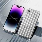 For iPhone SE 2022/2020/8/7 Electroplated Streamer Brushed TPU Phone Case with Lens Film(Silver) - 1