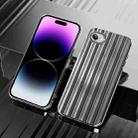 For iPhone SE 2022/2020/8/7 Electroplated Streamer Brushed TPU Phone Case with Lens Film(Black) - 1