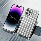 For iPhone 11 Pro Max Electroplated Streamer Brushed TPU Phone Case with Lens Film(Silver) - 1