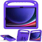 For Samsung Galaxy Tab S9 Handle EVA Shockproof Tablet Case with Holder(Purple) - 1