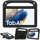 For Samsung Galaxy Tab A9 Handle EVA Shockproof Tablet Case with Holder(Black) - 1