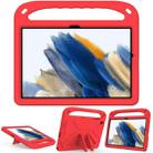 For Samsung Galaxy Tab A9+ Handle EVA Shockproof Tablet Case with Holder(Red) - 1
