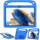 For Samsung Galaxy Tab A9+ Handle EVA Shockproof Tablet Case with Holder(Blue) - 1