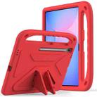 For Samsung Galaxy Tab S10 FE+ Handle EVA Shockproof Tablet Case with Holder(Red) - 1