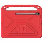 For Samsung Galaxy Tab S10 FE+ Handle EVA Shockproof Tablet Case with Holder(Red) - 2