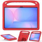 For Samsung Galaxy Tab S10 FE+ Handle EVA Shockproof Tablet Case with Holder(Red) - 3