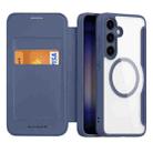 For Samsung Galaxy S24 5G DUX DUCIS Skin X Pro Series Magsafe PC + TPU Phone Leather Case(Blue) - 1