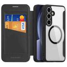 For Samsung Galaxy S25+ 5G DUX DUCIS Skin X Pro Series Magsafe PC + TPU Phone Leather Case(Black) - 1