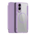 For Samsung Galaxy S25 Edge 5G DUX DUCIS Skin X Pro Series Magsafe PC + TPU Phone Leather Case(Purple) - 2