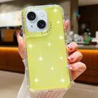 For iPhone 15 Plus Glitter Powder 3-in-1 TPU + PC Phone Case(Yellow) - 1