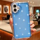 For iPhone 16 Glitter Powder 3-in-1 TPU + PC Phone Case(Blue) - 1