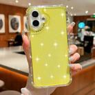 For iPhone 16 Glitter Powder 3-in-1 TPU + PC Phone Case(Yellow) - 1