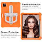 For iPad Pro 11 2024 Shield 360 Rotation Handle EVA Shockproof PC Tablet Case(Orange Beige) - 2