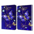 For Samsung Galaxy Tab A T580 10.1 Crystal Texture Painted Leather Tablet Case(Diamond Butterflies) - 1