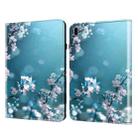 For Samsung Galaxy Tab S9 Crystal Texture Painted Leather Tablet Case(Plum Bossom) - 1