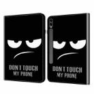 For Samsung Galaxy Tab S7 FE/S8+/S7+/S9 FE+ Crystal Texture Painted Leather Tablet Case(Dont Touch My Phone) - 1
