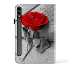 For Samsung Galaxy Tab S7+ / S8+ / S9+ Crystal Texture Painted Leather Tablet Case(Rose) - 3
