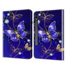 For Samsung Galaxy Tab S7 FE Crystal Texture Painted Leather Tablet Case(Diamond Butterflies) - 1