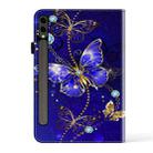 For Samsung Galaxy Tab S7 FE Crystal Texture Painted Leather Tablet Case(Diamond Butterflies) - 3