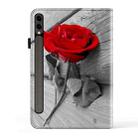 For Samsung Galaxy Tab S7 / S8 / S9 Crystal Texture Painted Leather Tablet Case(Rose) - 3