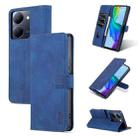 For vivo Y78 5G / Y36 / Y27 5G AZNS Skin Feel Calf Texture Flip Leather Phone Case(Blue) - 1