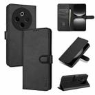 For vivo Y300 Pro AZNS Skin Feel Calf Texture Flip Leather Phone Case(Black) - 1