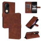 For vivo S20 AZNS Skin Feel Calf Texture Flip Leather Phone Case(Brown) - 1