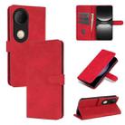For vivo S20 AZNS Skin Feel Calf Texture Flip Leather Phone Case(Red) - 1