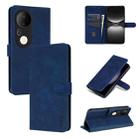 For vivo S20 Pro AZNS Skin Feel Calf Texture Flip Leather Phone Case(Blue) - 1