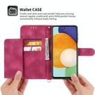 For Motorola Moto G24 Skin Feel Flowers Embossed Wallet Leather Phone Case(Wine Red) - 3