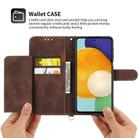 For Motorola Moto G34 Skin Feel Flowers Embossed Wallet Leather Phone Case(Brown) - 3