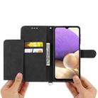 For Motorola Edge 60 Fusion Skin Feel Flowers Embossed Wallet Leather Phone Case(Black) - 3