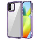 For Xiaomi Redmi A1 4G Transparent Acrylic + TPU Shockproof Phone Case(Transparent Purple) - 1