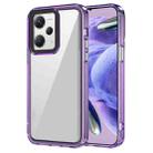 For Xiaomi Redmi Note 12 Pro+ 5G Global Transparent Acrylic + TPU Shockproof Phone Case(Transparent Purple) - 1