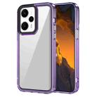 For Xiaomi Poco F5 Transparent Acrylic + TPU Shockproof Phone Case(Transparent Purple) - 1