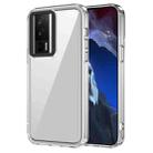 For Xiaomi Poco F5 Pro Transparent Acrylic + TPU Shockproof Phone Case(Transparent) - 1