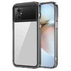 For Xiaomi Poco M4 4G/5G Transparent Acrylic + TPU Shockproof Phone Case(Transparent Black) - 1