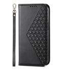 For Motorola Moto G24 Cubic Grid Calf Texture Magnetic Leather Phone Case(Black) - 2