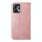 For Motorola Moto G24 Cubic Grid Calf Texture Magnetic Leather Phone Case(Rose Gold) - 3