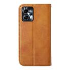 For Motorola Moto G24 Cubic Grid Calf Texture Magnetic Leather Phone Case(Yellow) - 3