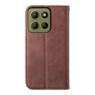 For Motorola Moto G15 Cubic Grid Calf Texture Magnetic Leather Phone Case(Brown) - 3