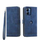 For Motorola Moto G14 Dierfeng Dream Line TPU + PU Leather Phone Case(Blue) - 1